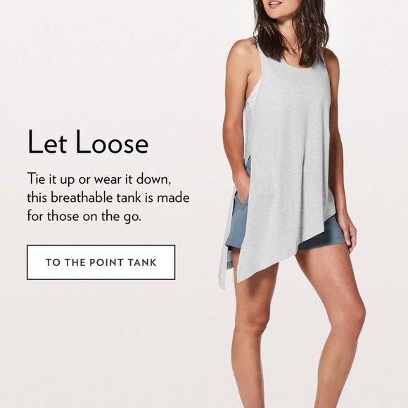 LULULEMON gray TO THE POINT Tank top 4 angled - Picture 2 of 4